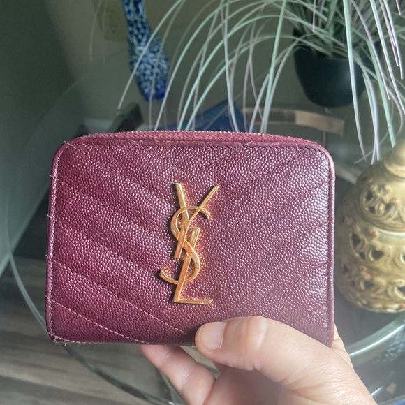 🇫🇷YSL CASSANDRE MATELESSE’ OXBLOOD ZIP WALLET - Picture 14 of 14